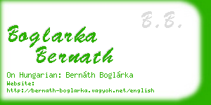 boglarka bernath business card